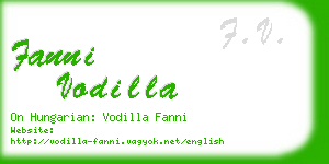 fanni vodilla business card
